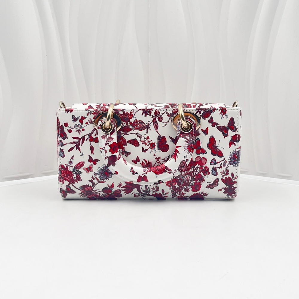 DIOR Lady Dior Small Bag Butterfly & Floral Print with Gold Hardware - Picture 6 of 14